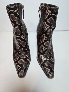 JLO Dorindah Snakeskin Print Booties Size 6.5